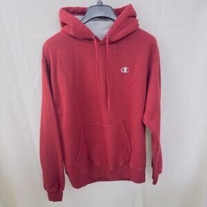 Champion Hoodie Adult Medium Red Sweatshirt Pullover Reverse Weave Sweater